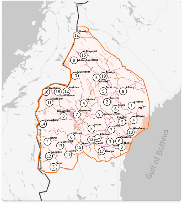 Täckningskarta map